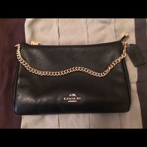 Black leather Coach purse/wristlet